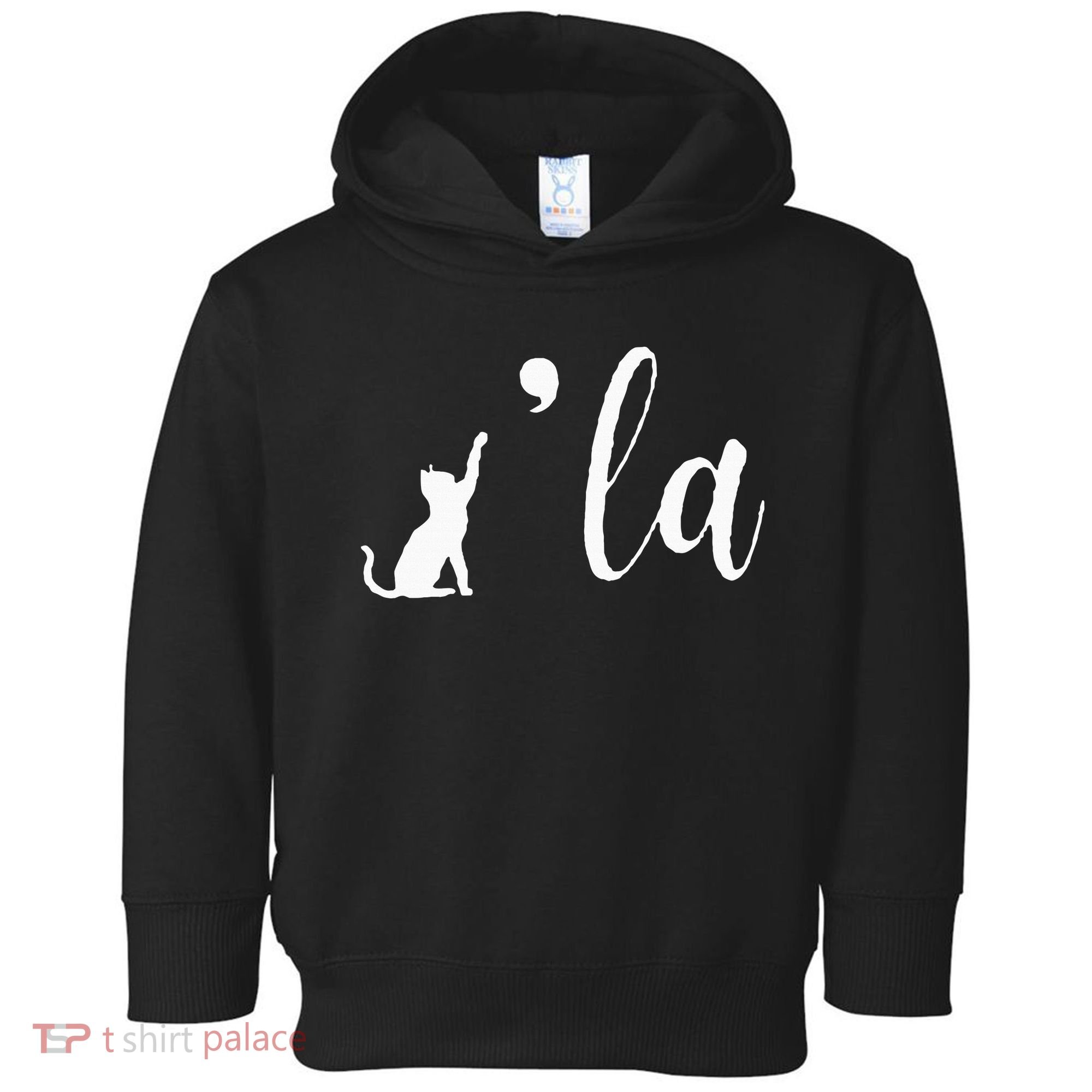 Retro Cat Comma La Kamala Harris For President 2024 Election Toddler Hoodie