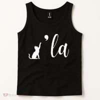 Retro Cat Comma La Kamala Harris For President 2024 Election Tank Top thumb 2