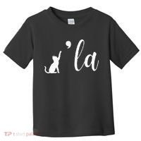 Retro Cat Comma La Kamala Harris For President 2024 Election Toddler T-Shirt thumb 0