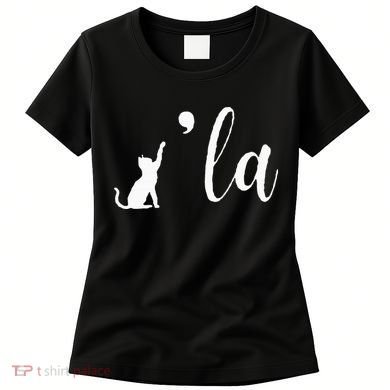 Retro Cat Comma La Kamala Harris For President 2024 Election Women's T-Shirt