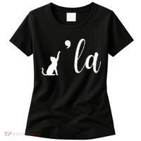 Retro Cat Comma La Kamala Harris For President 2024 Election Women's T-Shirt thumb 0