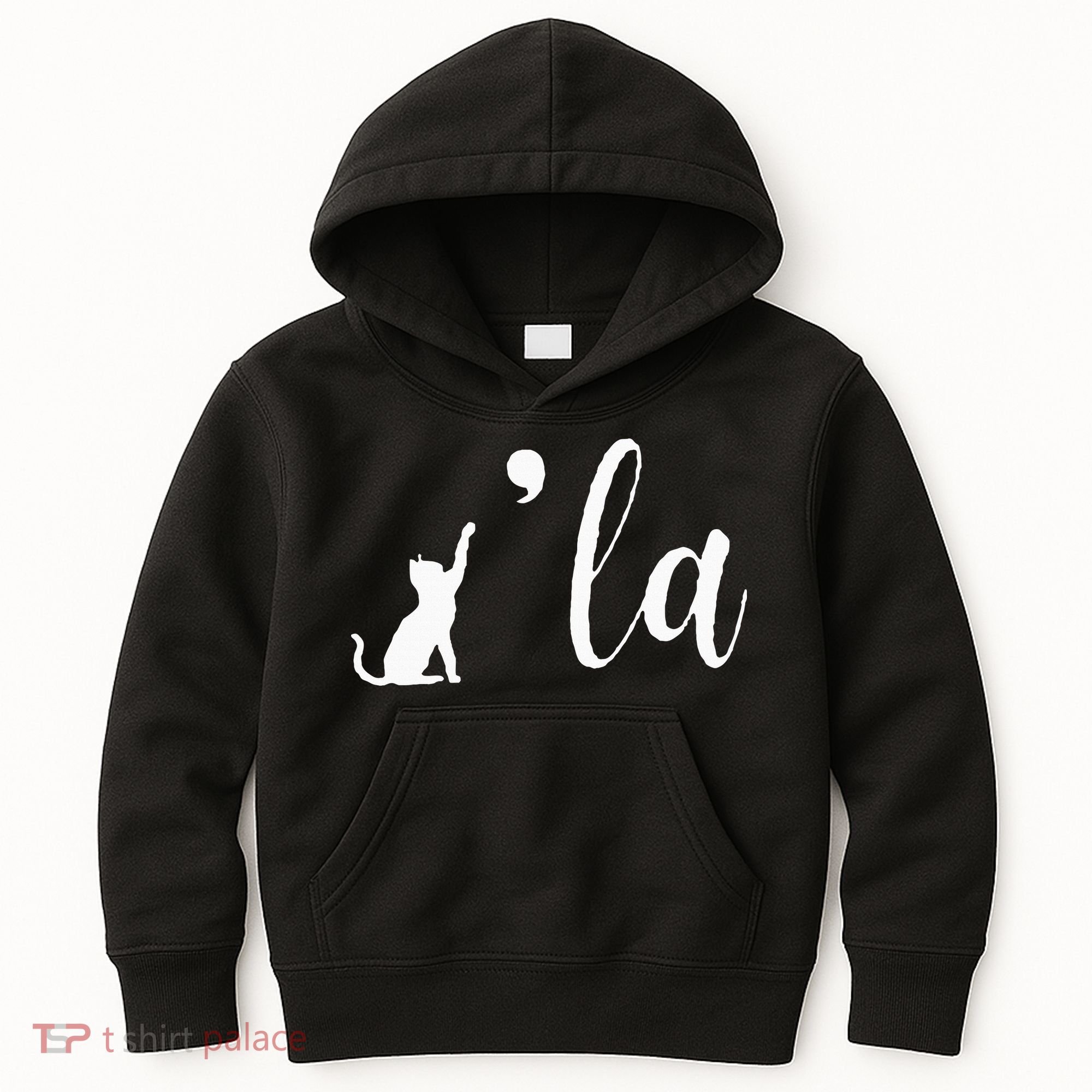 Retro Cat Comma La Kamala Harris For President 2024 Election Kids Hoodie
