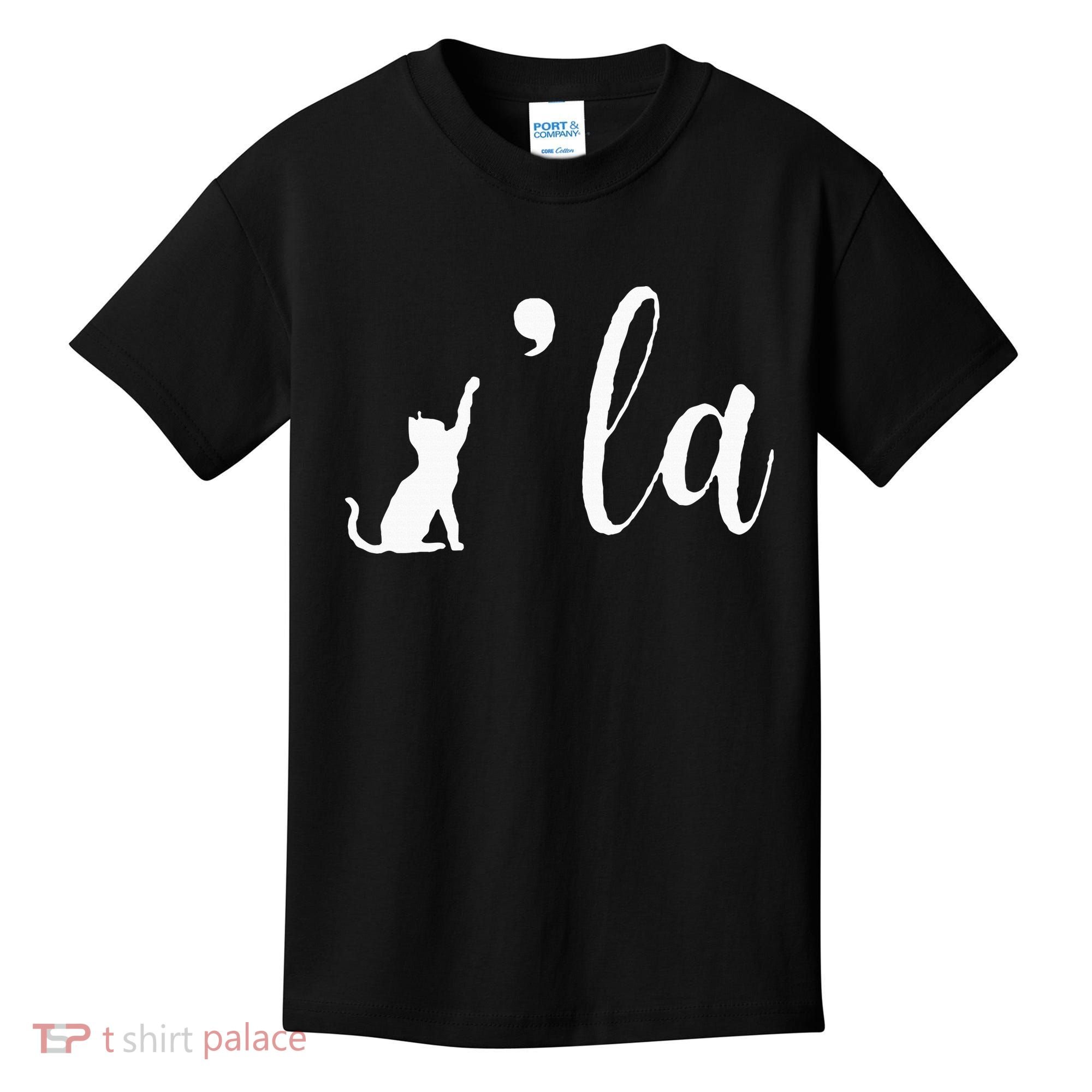 Retro Cat Comma La Kamala Harris For President 2024 Election Kids T-Shirt