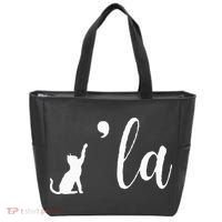 Retro Cat Comma La Kamala Harris For President 2024 Election Tote Bag thumb 0