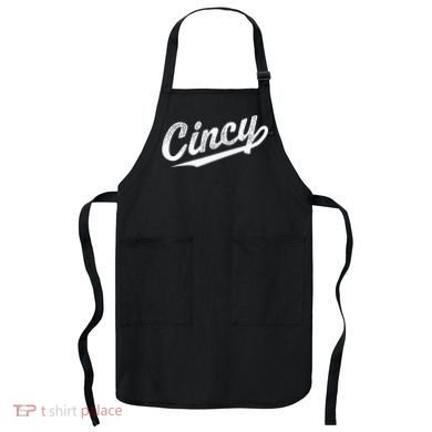 Retro Cincy Cincinnati Ohio Vintage Cursive Script Throwback Apron