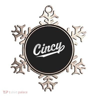 Retro Cincy Cincinnati Ohio Vintage Cursive Script Throwback Ornament