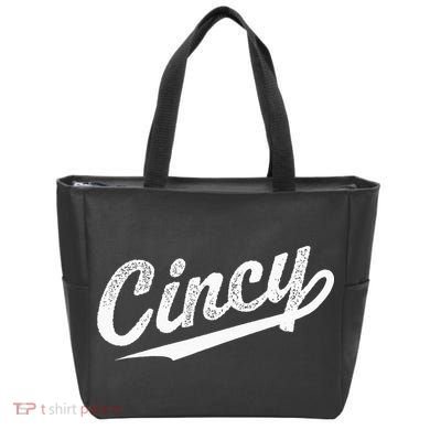 Retro Cincy Cincinnati Ohio Vintage Cursive Script Throwback Tote Bag