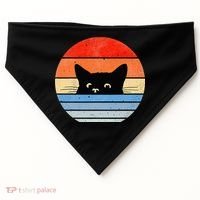 Retro Cat Cat Lover Cat Owner Cute Cat USA-Made Doggie Bandana thumb 0