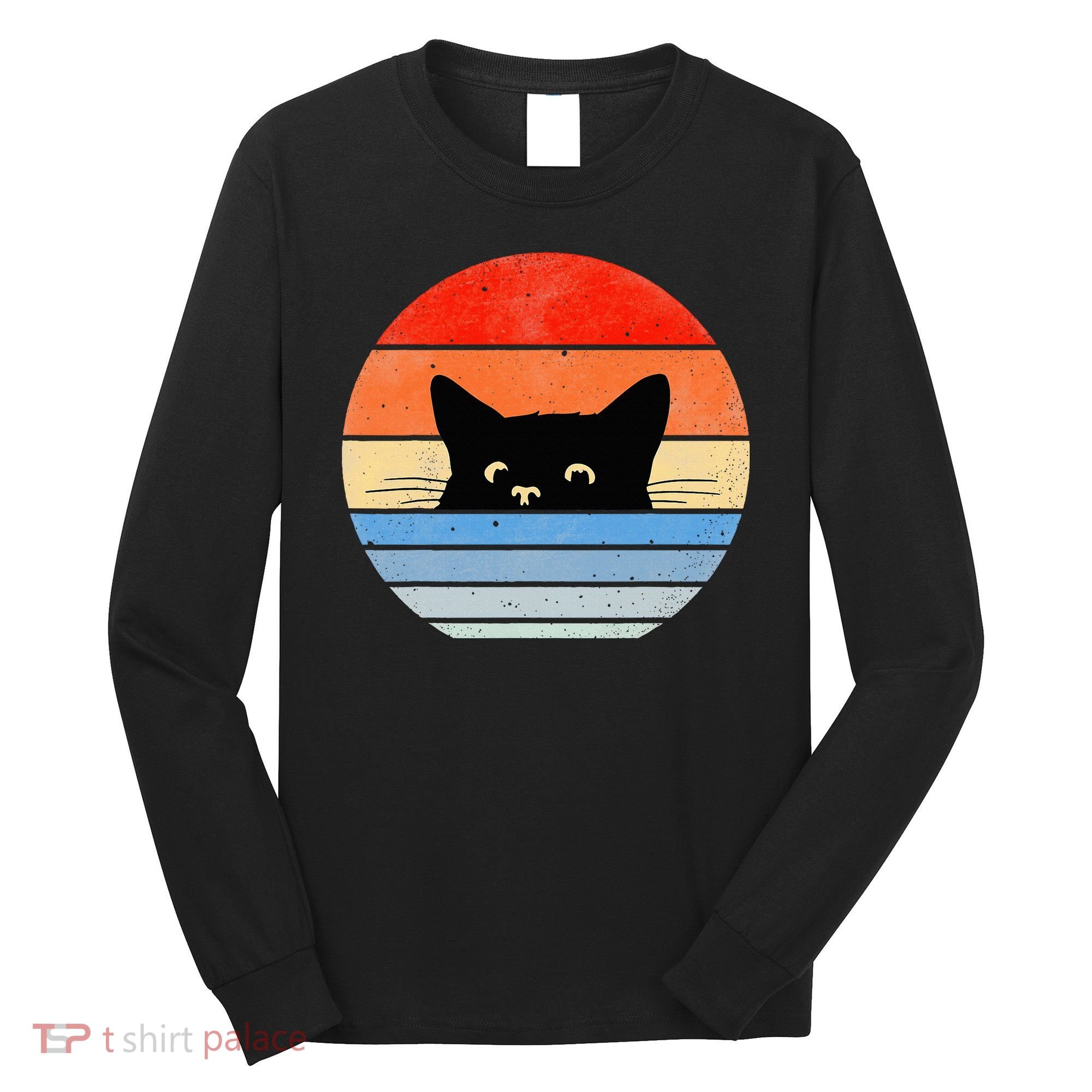 Retro Cat Cat Lover Cat Owner Cute Cat Long Sleeve Shirt