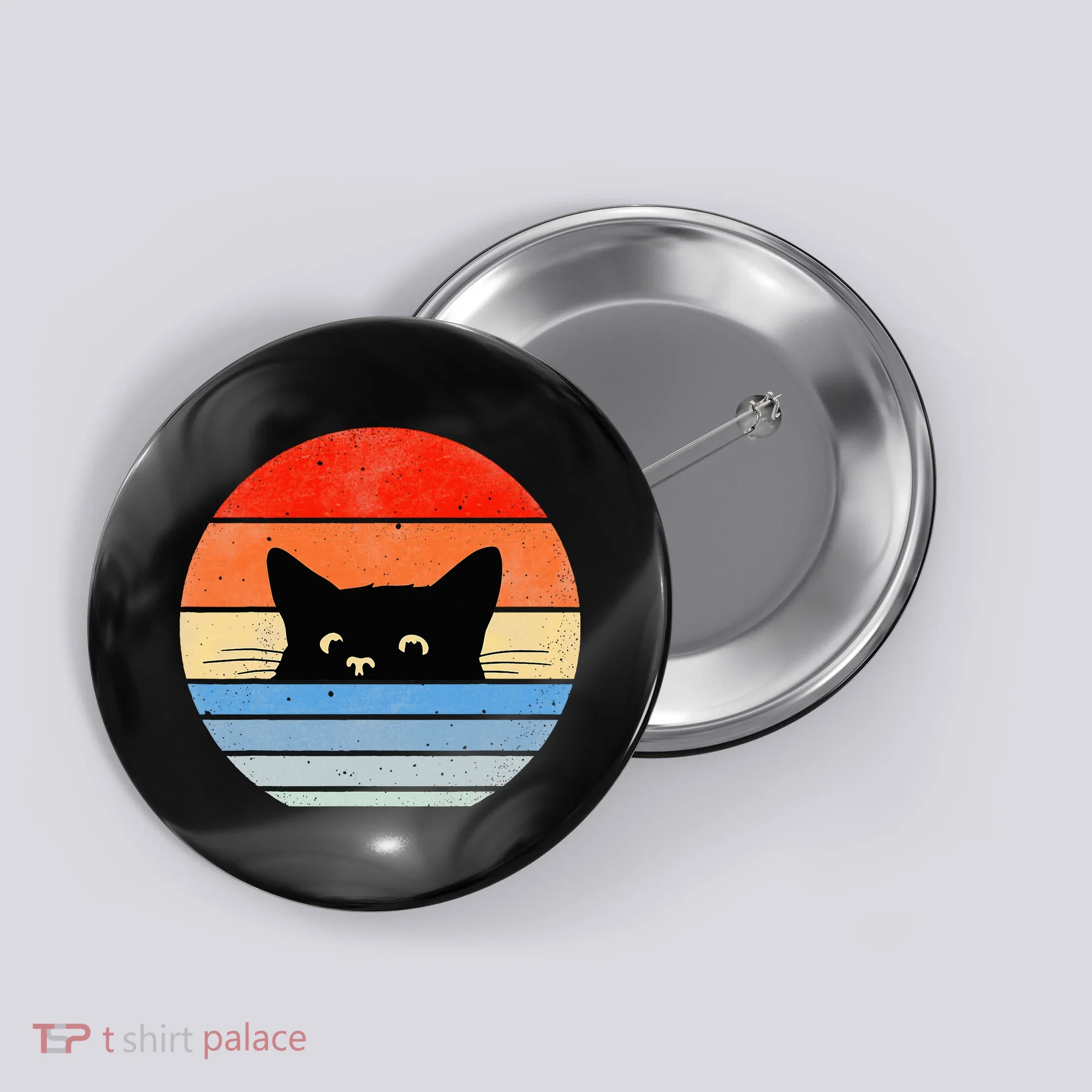Retro Cat Cat Lover Cat Owner Cute Cat Button