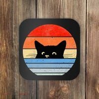 Retro Cat Cat Lover Cat Owner Cute Cat Coaster thumb 0