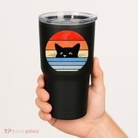 Retro Cat Cat Lover Cat Owner Cute Cat Tumbler thumb 2