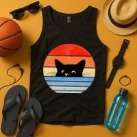 Retro Cat Cat Lover Cat Owner Cute Cat Tank Top thumb 4