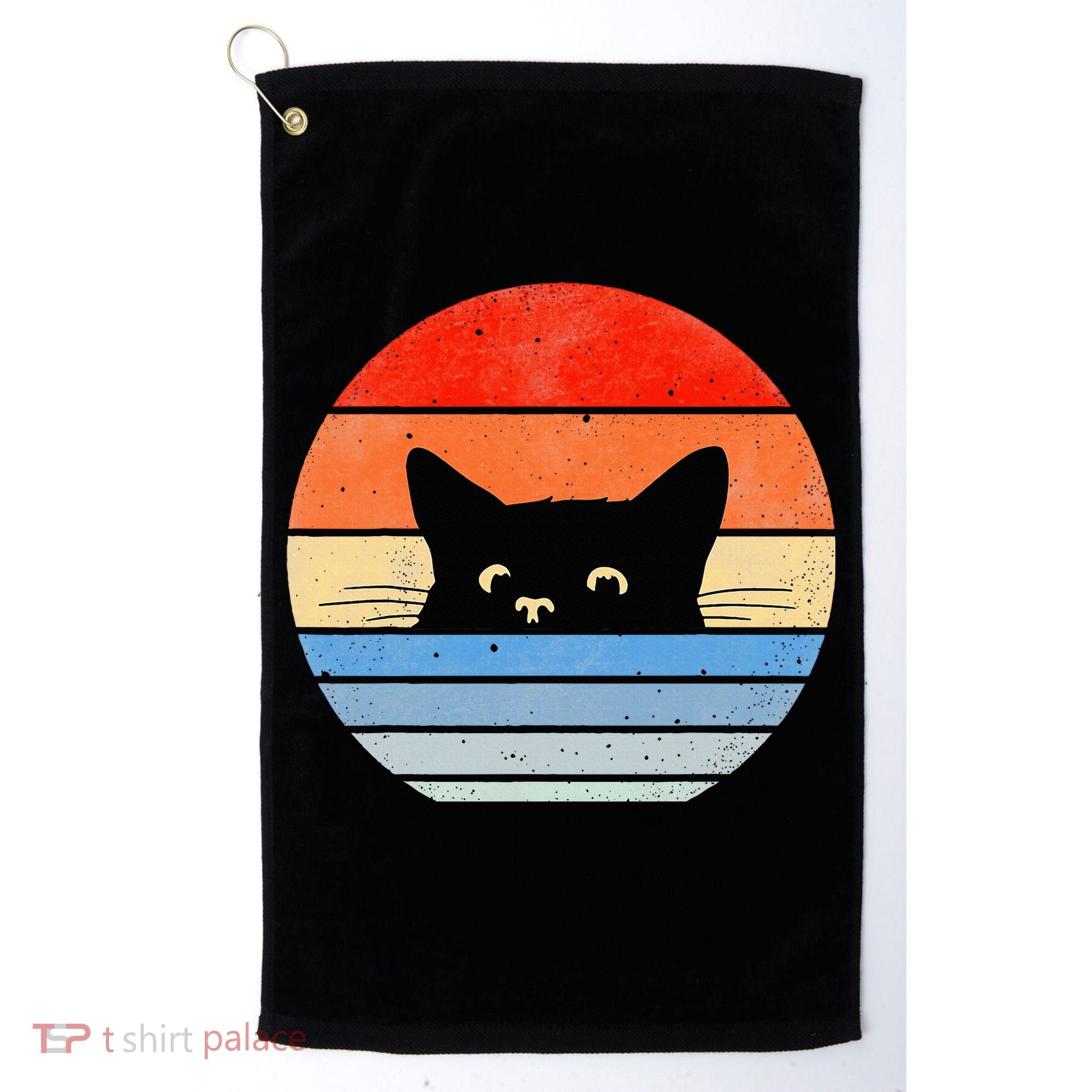 Retro Cat Cat Lover Cat Owner Cute Cat Golf Towel