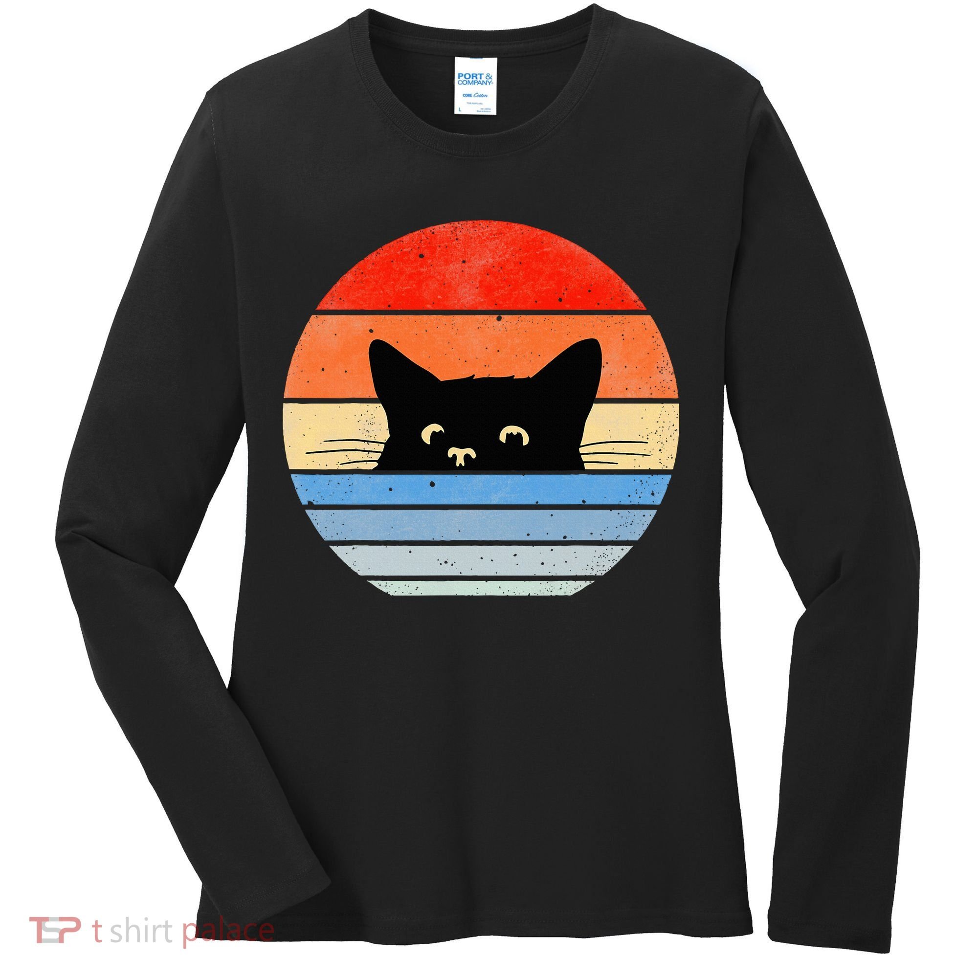 Retro Cat Cat Lover Cat Owner Cute Cat Women's Long Sleeve Shirt
