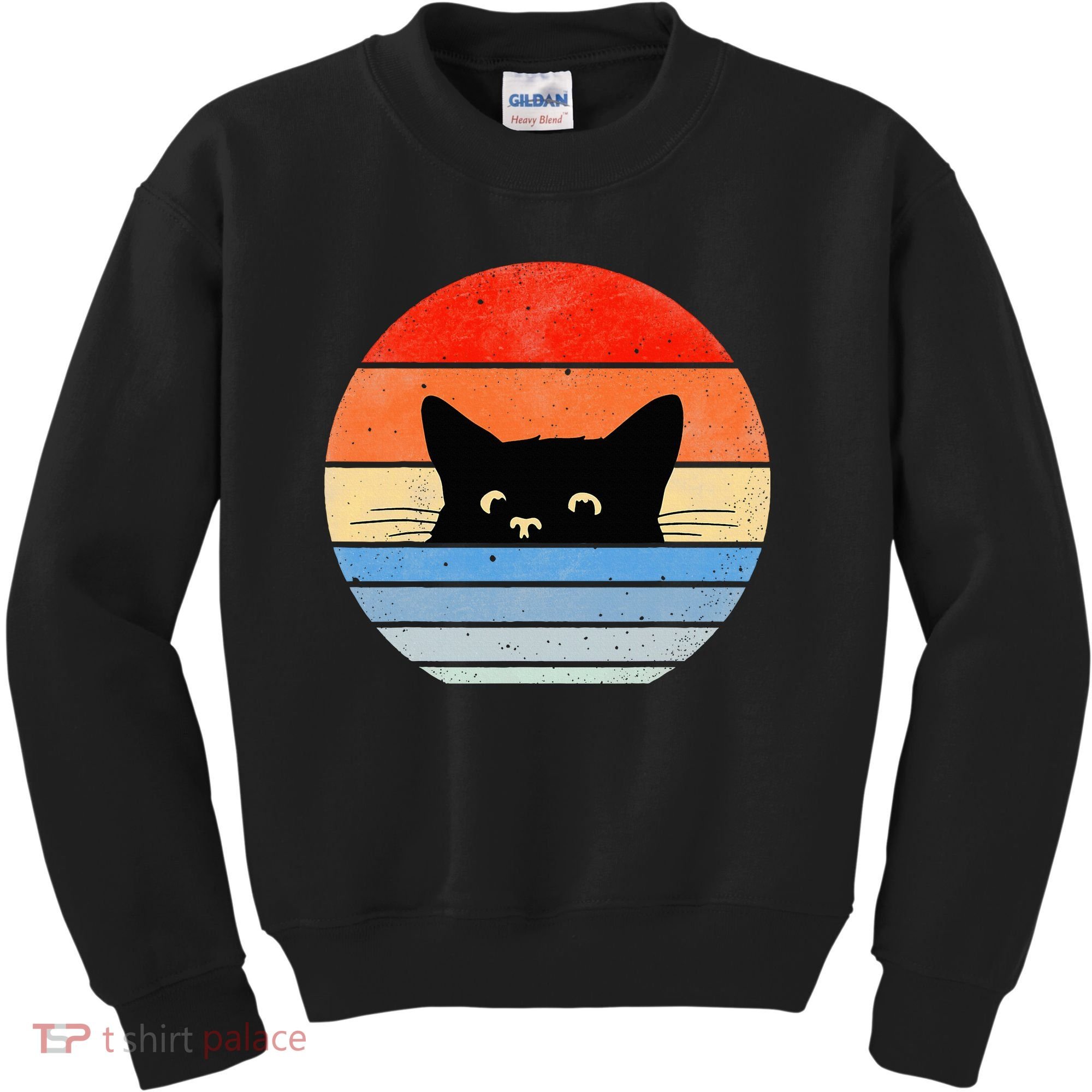 Retro Cat Cat Lover Cat Owner Cute Cat Kids Sweatshirt