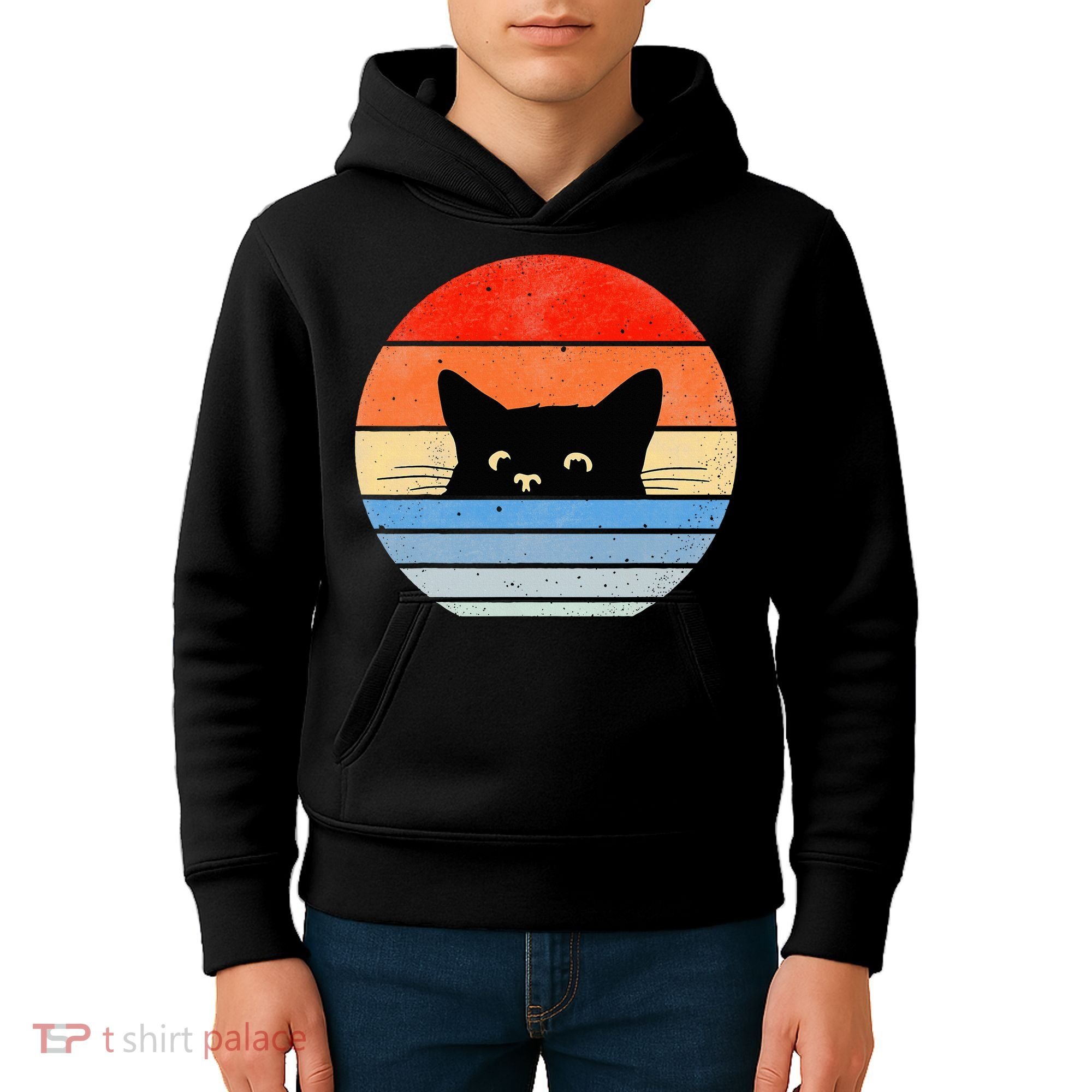 Retro Cat Cat Lover Cat Owner Cute Cat Kids Hoodie