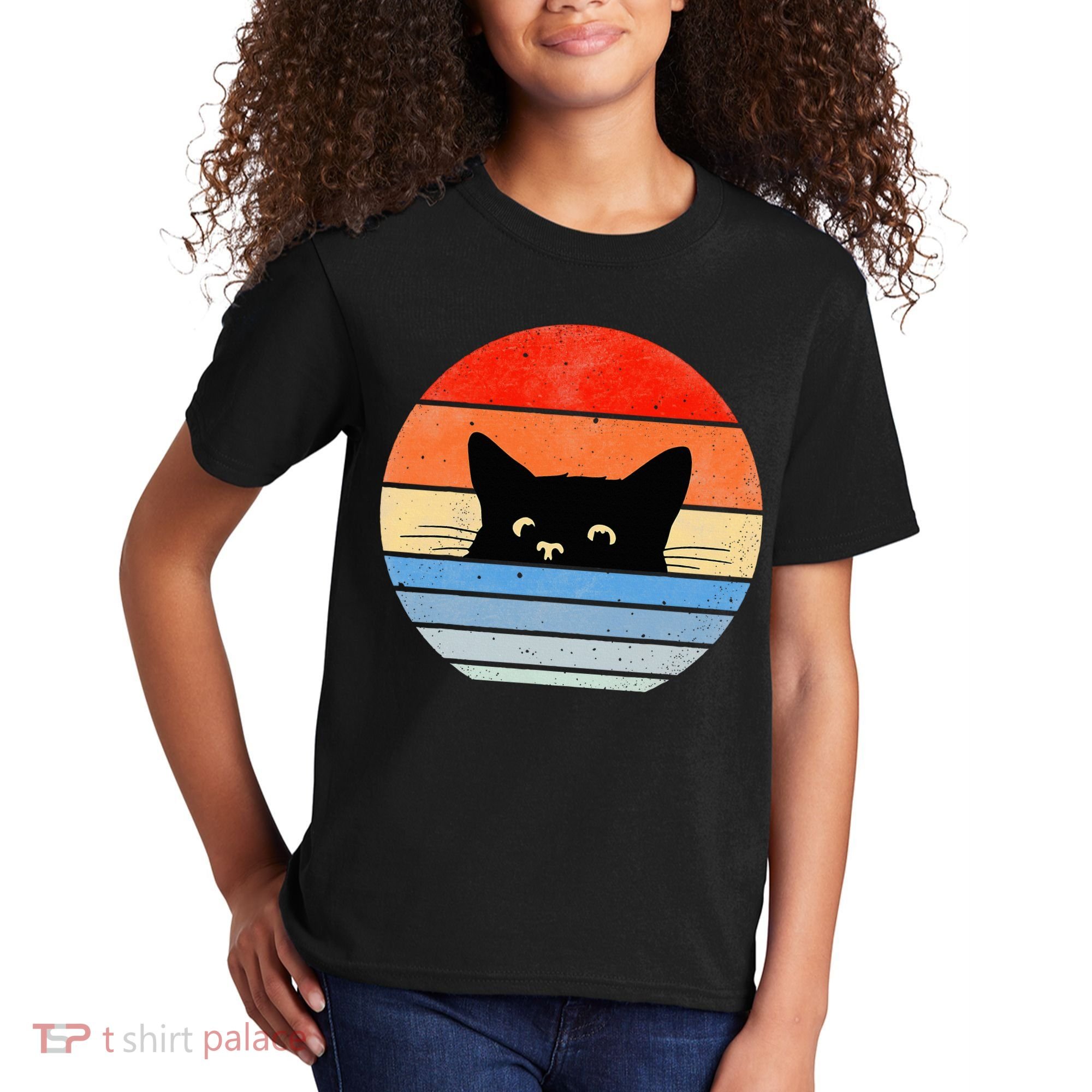 Retro Cat Cat Lover Cat Owner Cute Cat Kids T-Shirt