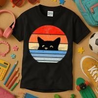 Retro Cat Cat Lover Cat Owner Cute Cat Kids T-Shirt thumb 3