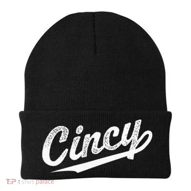 Retro Cincy Cincinnati Ohio Vintage Cursive Script Throwback Beanie
