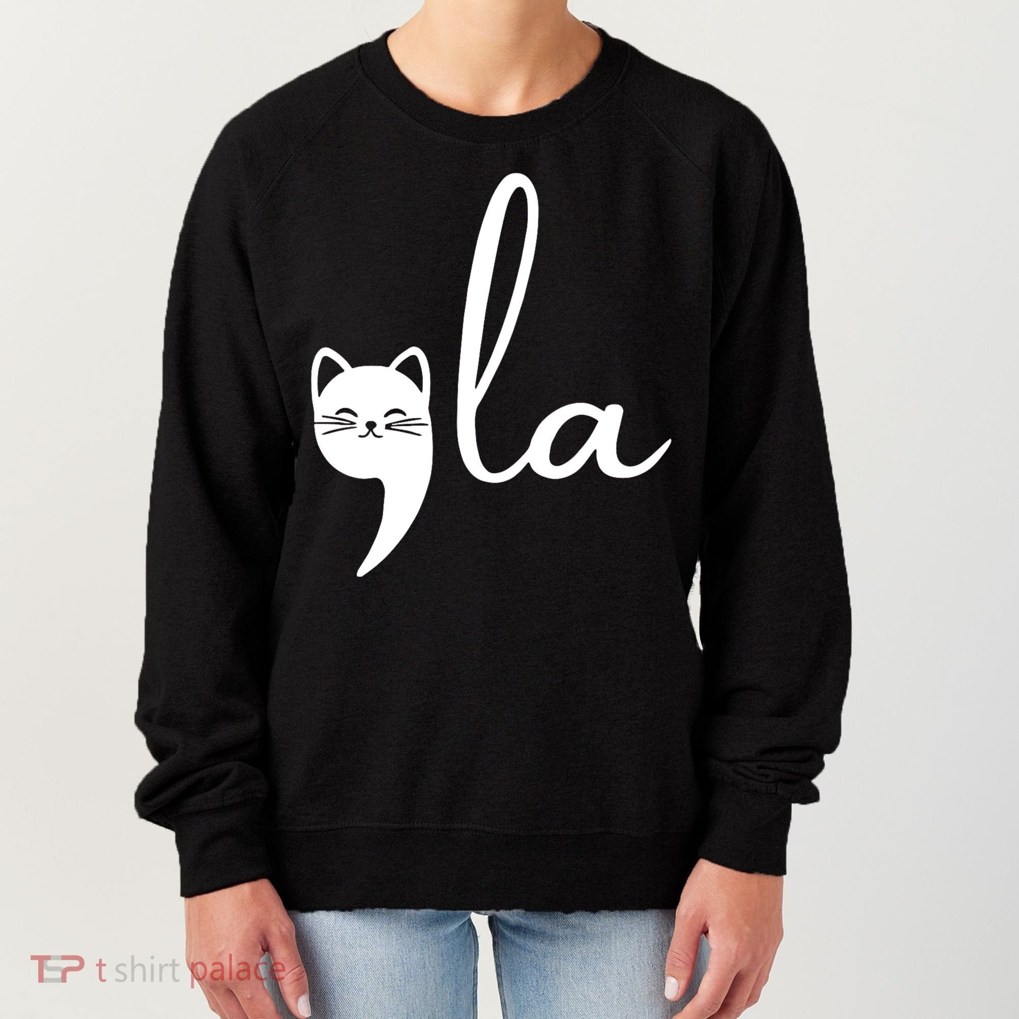 Retro Cat Comma La Kamala Harris For President 2024 Election Women's Sweatshirt