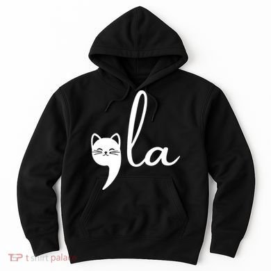 Retro Cat Comma La Kamala Harris For President 2024 Election Hoodie