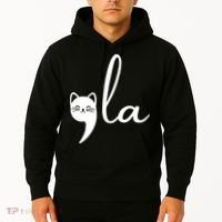 Retro Cat Comma La Kamala Harris For President 2024 Election Hoodie thumb 2