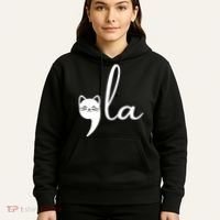 Retro Cat Comma La Kamala Harris For President 2024 Election Hoodie thumb 5