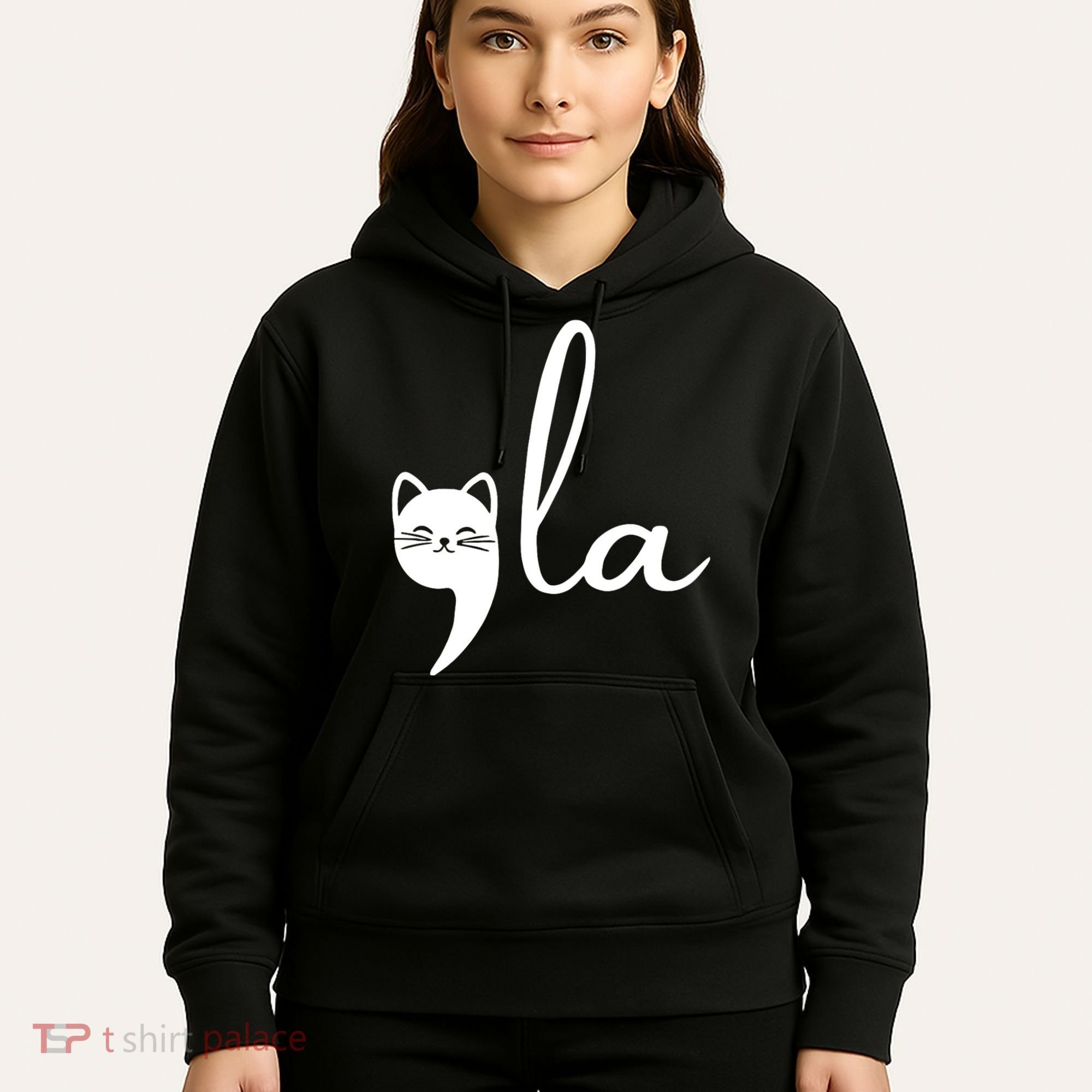 Retro Cat Comma La Kamala Harris For President 2024 Election Hoodie