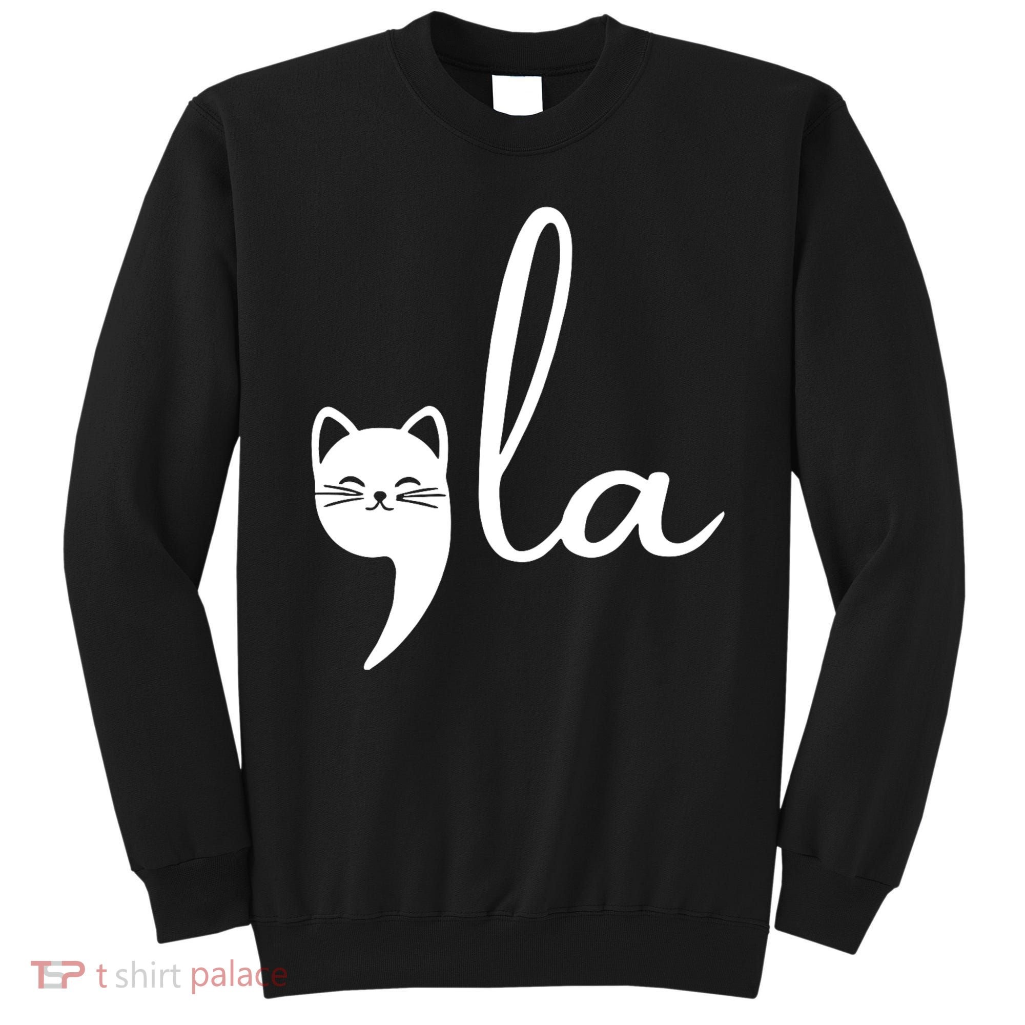 Retro Cat Comma La Kamala Harris For President 2024 Election Sweatshirt