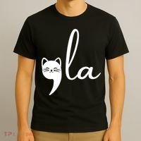 Retro Cat Comma La Kamala Harris For President 2024 Election T-Shirt thumb 3