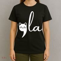 Retro Cat Comma La Kamala Harris For President 2024 Election T-Shirt thumb 4