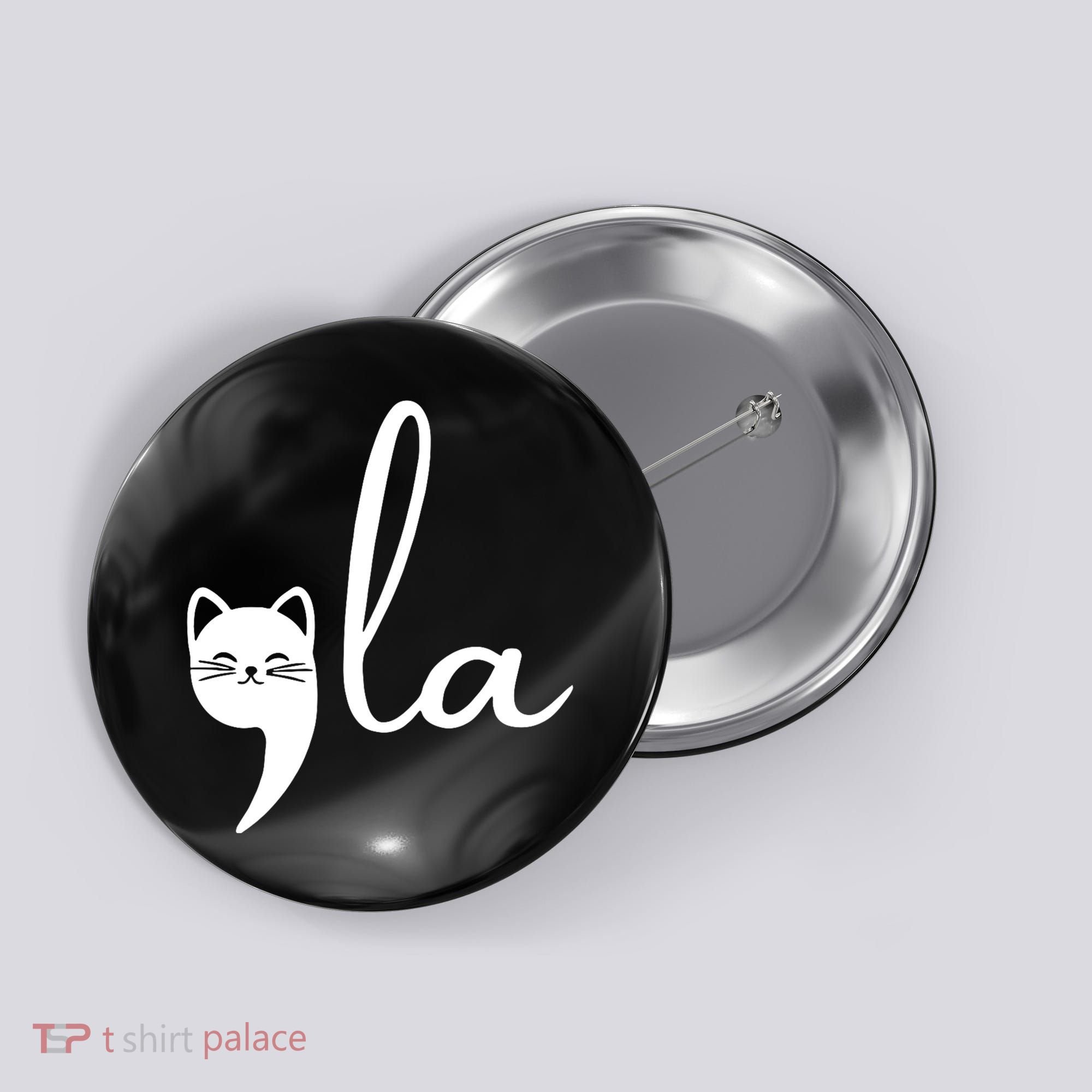 Retro Cat Comma La Kamala Harris For President 2024 Election Button