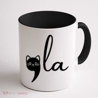 Retro Cat Comma La Kamala Harris For President 2024 Election Coffee Mug thumb 1