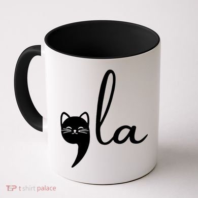 Retro Cat Comma La Kamala Harris For President 2024 Election Coffee Mug