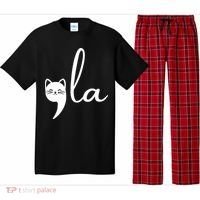Retro Cat Comma La Kamala Harris For President 2024 Election Pajama Set thumb 0