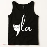 Retro Cat Comma La Kamala Harris For President 2024 Election Tank Top thumb 2
