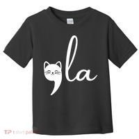 Retro Cat Comma La Kamala Harris For President 2024 Election Toddler T-Shirt thumb 0