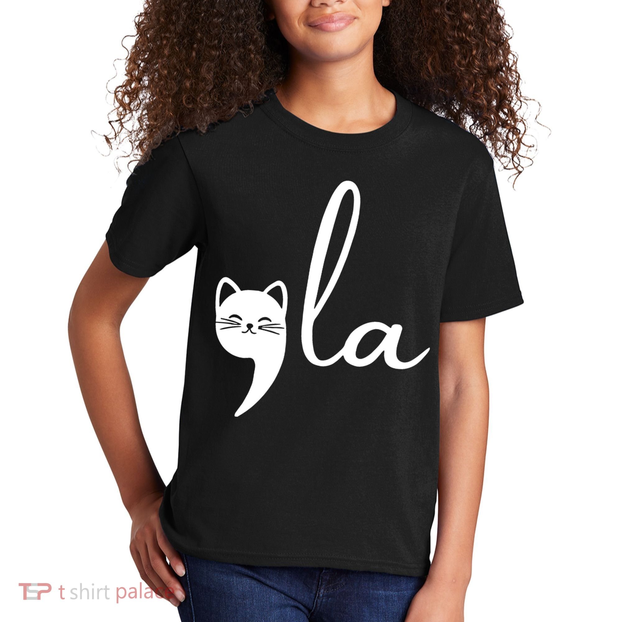Retro Cat Comma La Kamala Harris For President 2024 Election Kids T-Shirt