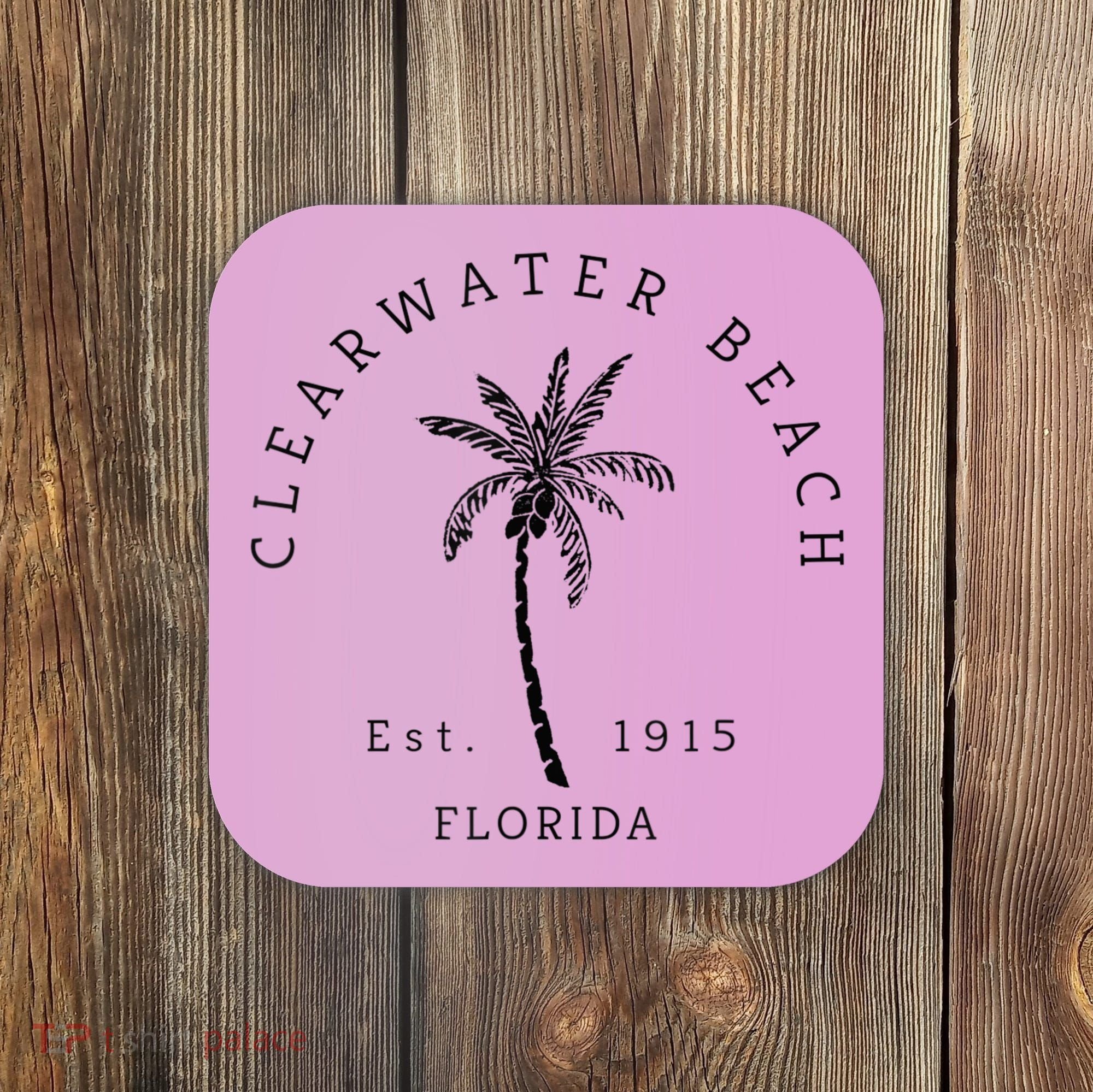 Retro Cool Clearwater Beach Original Florida Beaches Coaster