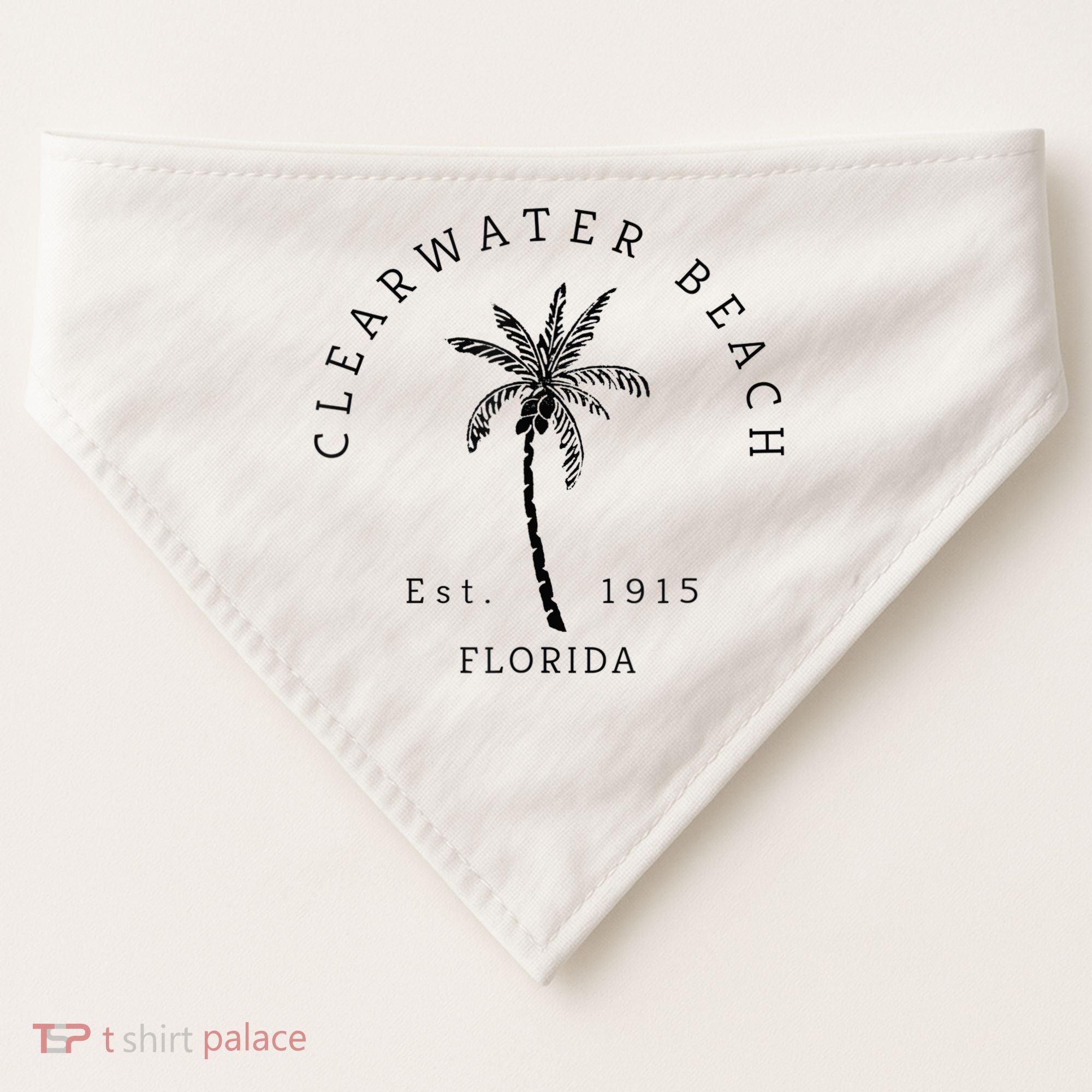 Retro Cool Clearwater Beach Original Florida Beaches USA-Made Doggie Bandana