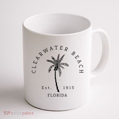 Retro Cool Clearwater Beach Original Florida Beaches Coffee Mug back