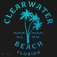 Retro Cool Clearwater Beach Original Florida Beach Palm Tree Gift Backpack thumb 2
