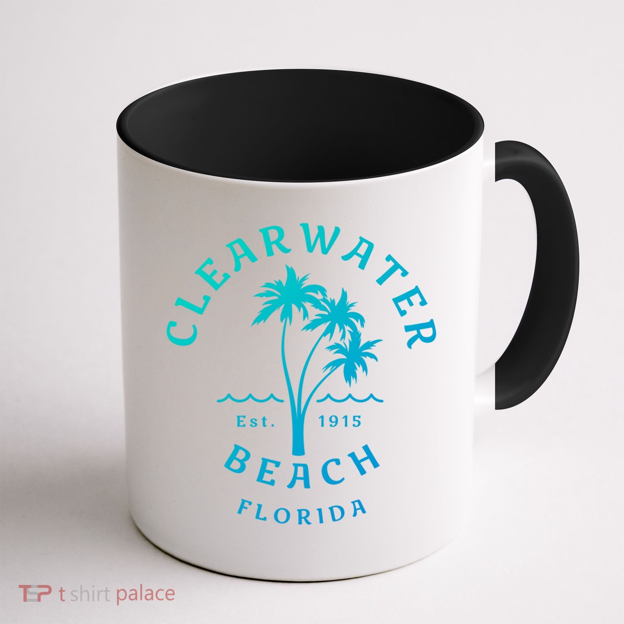 Retro Cool Clearwater Beach Original Florida Beach Palm Tree Gift Coffee Mug
