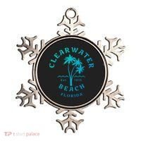 Retro Cool Clearwater Beach Original Florida Beach Palm Tree Gift Ornament thumb 0