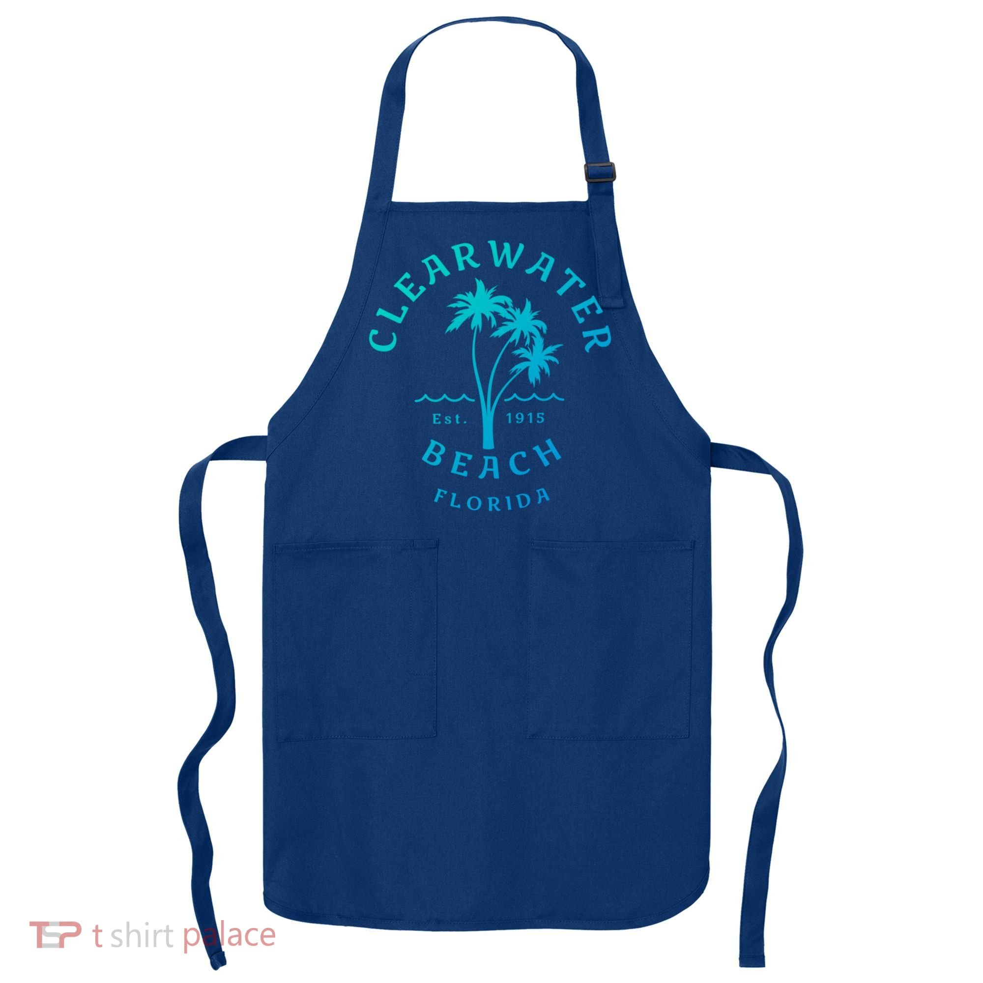 Retro Cool Clearwater Beach Original Florida Beach Palm Tree Gift Apron