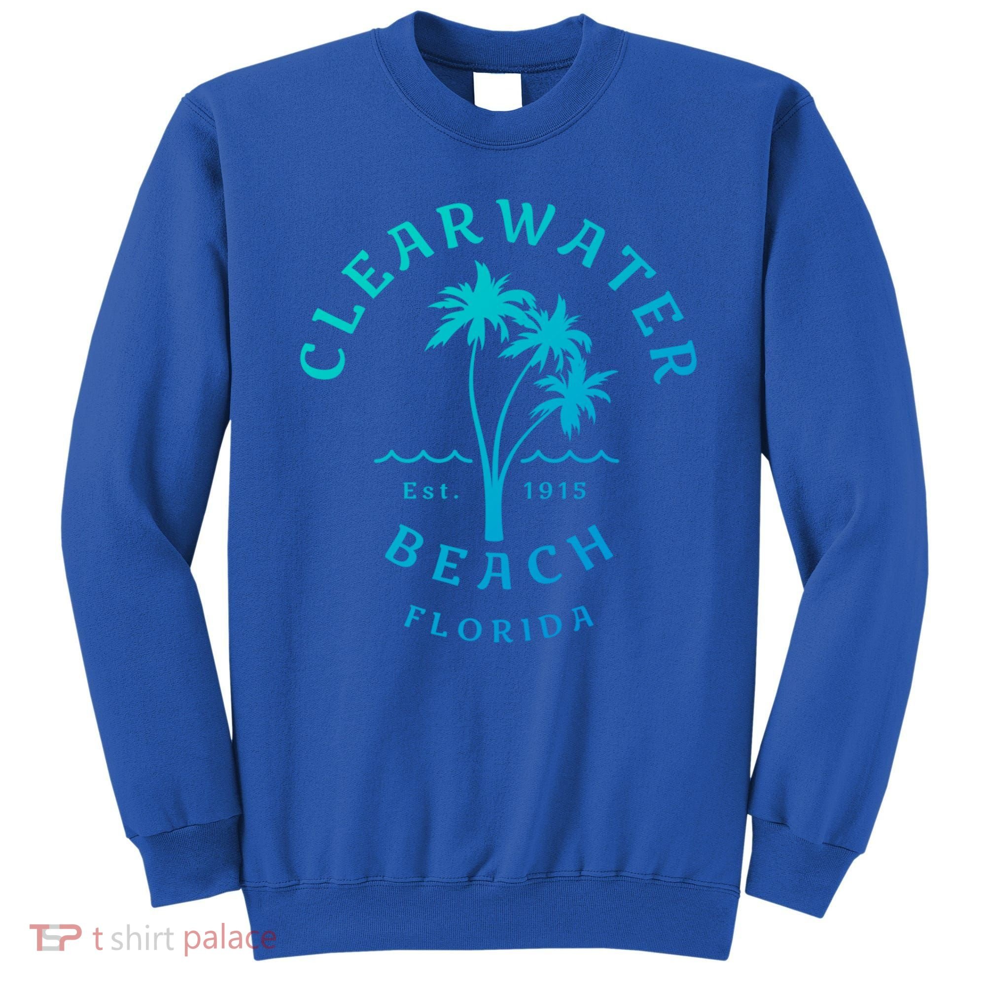 Retro Cool Clearwater Beach Original Florida Beach Palm Tree Gift Sweatshirt