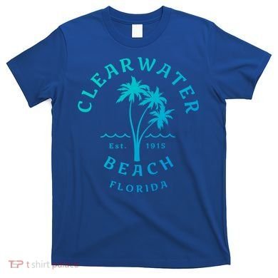 Retro Cool Clearwater Beach Original Florida Beach Palm Tree Gift T-Shirt