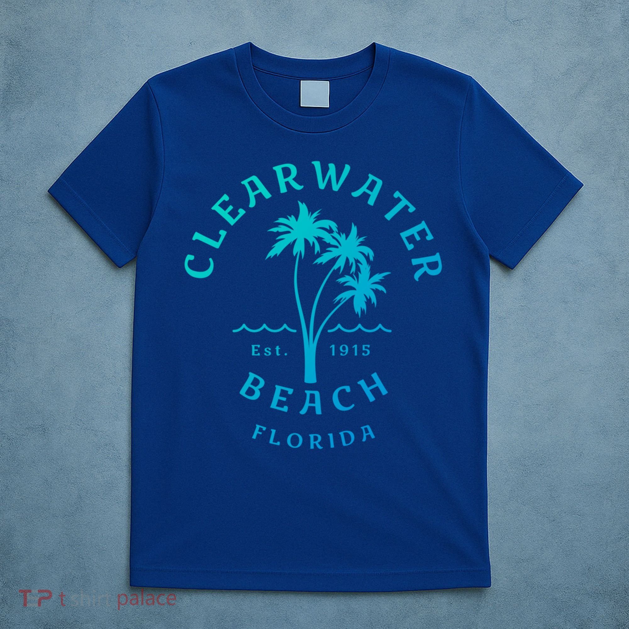 Retro Cool Clearwater Beach Original Florida Beach Palm Tree Gift T-Shirt
