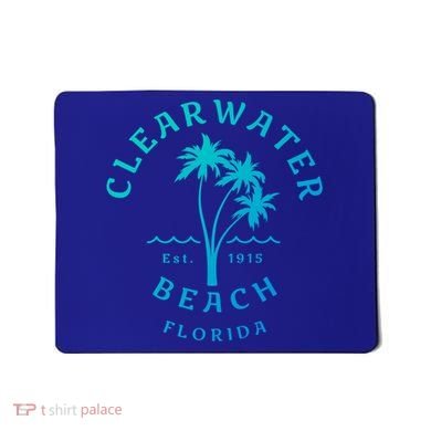 Retro Cool Clearwater Beach Original Florida Beach Palm Tree Gift Mousepad
